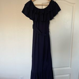 Vestido de algodón azul